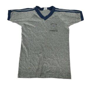 Dallas Cowboys Logo 7 Boys M Vintage T-Shirt 80's NFL Single Stitch Retro Logo